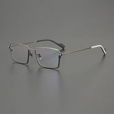Babette Titanium Square Glasses Frame Rectangle Frames Southood Gray Black